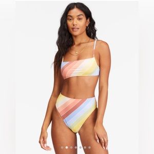 Brighter Daze Square Bralette - Bikini Set, Size Large, $118